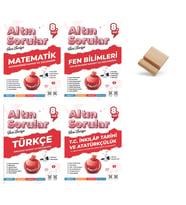 Nartest LGS 8. Sınıf Altın Sorular Matematik Fen Türkçe İnkılap 4lü Set Soru Bankası+ Telefon Standı