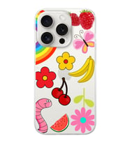 PrintiFy Apple  iPhone 15 Pro ile Uyumlu 1mm Slim Fit Water Color 5 Baskılı Şeffaf  Kılıf