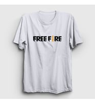 Presmono Unisex Beyaz Logo Free Fire T-Shirt 233267tt (Beyaz)