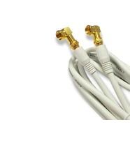 electroon 5Metre 2x 90Derece Gold F Konnektörlü Anten Kablosu
