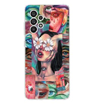 Samsung Galaxy A53 Uyumlu Aesthetic Vintage Tasarımlı Şeffaf Telefon Kılıfı