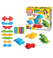 DEDE OYUNCAK 3d Dinozor Hamur Set 4 Oyun Hamuru Ile Dinazor Kalıpları -3549