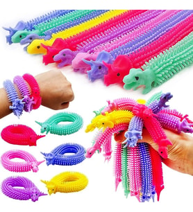 4 ADET DUYUSAL DİNAZORLU STRES OYUNCAĞI UZAYAN BİLEKLİK DINOSAUR SENSORY FİDGET TOY ANTİ STRESS TOYS