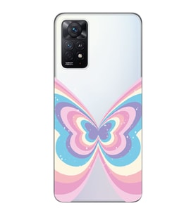 Redmi Note 12 Pro 4G Uyumlu Renkli Kelebek Tasarımlı Şeffaf Telefon Kılıfı