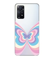 Redmi Note 12 Pro 4G Uyumlu Renkli Kelebek Tasarımlı Şeffaf Telefon Kılıfı