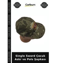 Single Sword Çocuk Askr ve Pols Şapkası Renkli Kep Parti Kepi Günlük Başlık