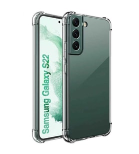 Coverzone Galaxy S22 ile uyumlu K?l?f Z-Nitro Anti Shock Silikon Kapak Kamera Korumal? Anti?ok Airbag K�?e Korumal? Silikon ?effaf K?l?f