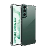 Coverzone Galaxy S22 ile uyumlu K?l?f Z-Nitro Anti Shock Silikon Kapak Kamera Korumal? Anti?ok Airbag K�?e Korumal? Silikon ?effaf K?l?f