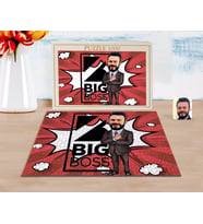 BK Gift Kişiye Özel Erkek Big Boss Karikatürlü 1000 Parça Profesyonel Puzzle-1