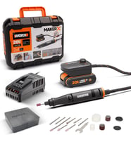 WORX WX739 MAKERX 20Volt 2.0Ah. Kömürsüz Profesyonel Kalem Tipi Devir Ayarlı Gravür Seti + 34 Parça aksesuar