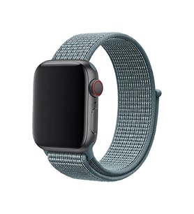 BİPOWER Apple Watch 42-44 mm KRD3 Hasır Kordon Buz Mavisi
