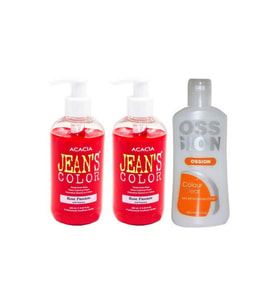 Jeans Color Saç Boyası Gül Kurusu 250 ml 2 Adet  Ve Ossion Boya Temizleyici 200 ml