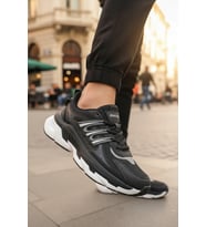Enoch Erkek Racing Detaylı Yüksek Tabanlı Ortopedik Günlük Spor Ayakkabı Sneaker