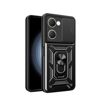 Vivo Y18 Uyumlu Kılıf Magnetik Standlı Kamera Korumalı Zore Sürgülü Vega Kapak