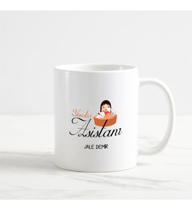 Yönetici Asistanı Kupa Bardak (1. Tasarım) (Beyaz)