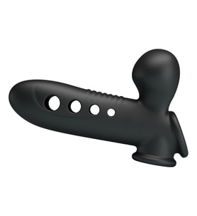 OdinsShop Hava Yastıklı Premium Siyahi Rengi Silikon Penis Kılıfı