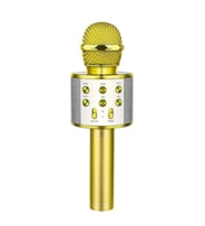 Sesli Karaoke Mikrofonu Bluetooth, USB, Hafıza Kartı ve Aux Girişi ile Ws-858 Pembe