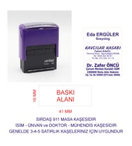 Sırdaş 911 Kişiye Özel İsim Makam Ve Ünvan Kaşesi - MOR MAKİNA MAVİ MÜREKKEP