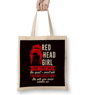 Redhead Girl Ginger Red Orange Hair Haired Irish Red Head Bez Çanta Uzun Saplı