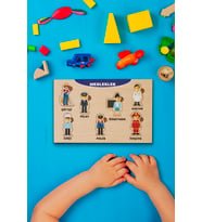 Meslek Grupları Ahşap Bul - Tak Puzzle