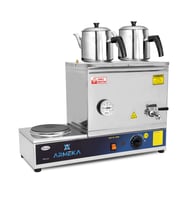 Armeka Platin Pleytli Çay Kazanı Kahveci Kazanı Kahve Ve Çay Ocağı Inox 30 Lt Sanayi Tipi