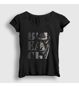 Presmono Kadın Siyah Zaraki Kenpachi Anime Bleach T-Shirt 128583tt