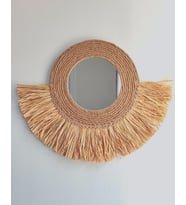 Doğal Jüt Halatlı Dekoratif Duvar Süsü (Bambu)