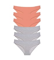 6 adet Süper Eko Set Likralı Kadın Slip Külot Pudra Gri