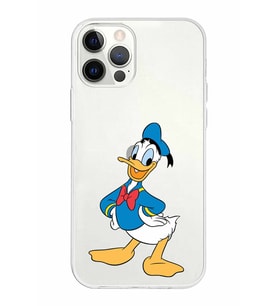 Apple iPhone 12 ProMax Uyumlu Kapak Donald Duck Tasarımlı Şeffaf Silikon Kılıf
