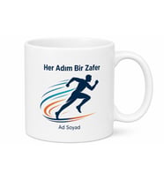 Koşu Sever İçin Özel Tasarım Seramik Baskılı Kupa Bardak Spor Hediyesi