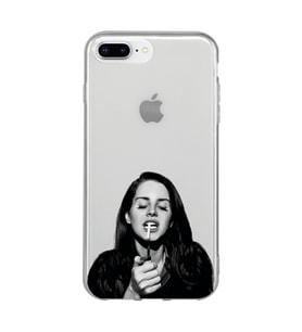 Iphone 7 Plus / 8 Plus Uyumlu Lana Del Rey Desenli Şeffaf Telefon Kılıfı
