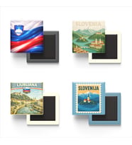 Buzdolap Magnetleri - Slovenya Ljubljana - Slovenia - 4'lü Set Magneti