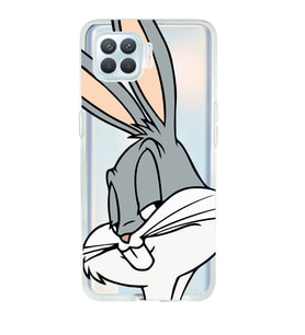 Oppo Reno 4 Lite Uyumlu Bugs Bunny Desenli Şeffaf Telefon Kılıfı