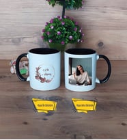 Doğum Günü Hediyesi İsme Özel Kupa Bardak Siyah Fotoğraflı