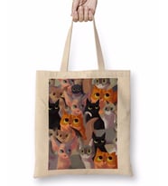 Kediler Lotsa Cats Bez Çanta Uzun Saplı