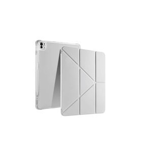iPad PRO 13 2024 Uyumlu Kalem Bölmeli Akıllı Uyku Modlu Trifolding A2925 / A2926 Tablet Kılıfı