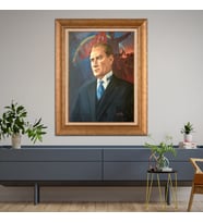Altın Varaklı Paspartulu Çerçeveli Tablo hb432