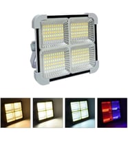 Seyyar Solar Led Projektör Gri Renk Cata 200w Güneş Enerjili Portatif Led Işık Taşınabilir Sokak Aydınlatması IP66