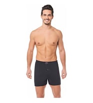 Seher 12 Adet Siyah Renk Penye Boxer (Siyah)
