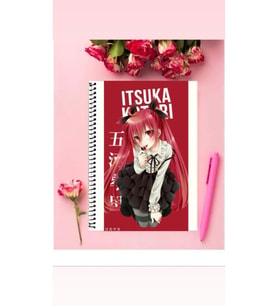 Kotori Itsuka Anime Defter 1 Adet Özel Tasarım A4 Boyutu Telli Çizgili Defter 21*29 Cm