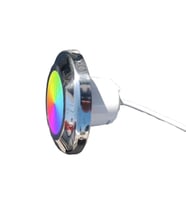 Krom Çerçeveli Boruya Geçme Havuz Lambası RGB 4 Kablolu (Siyah - Beyaz)