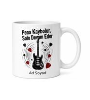 Gitarist Solo Atan Pena Kaybeden Amfi Sesi Distorsiyon Kupa Bardak Hediye