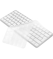Klavye Kılıfı Apple Magic Keyboard-3 TR-UK A2449 A2450 ile Uyumlu Silikon Kılıf (Renksiz)