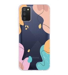 Samsung Galaxy A2s Uyumlu Kapak Karışık Renkler Tasarımlı Şeffaf Silikon Kılıf