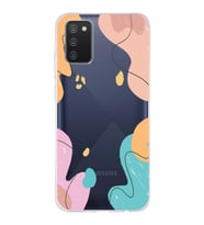 Samsung Galaxy A2s Uyumlu Kapak Karışık Renkler Tasarımlı Şeffaf Silikon Kılıf