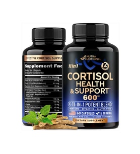 NUTRAHARMONY Cortısol Healt Support - 11-in-1 Supplement 600mg 60 Capsul.Abd Menşei.46.