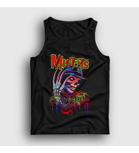 Presmono Unisex Siyah Freddy Krueger Rock Misfits Atlet 474751tt