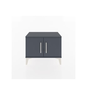 Arges Komodin Tek Raflı 2 Kapaklı 60x30x48 Antrasit-Antrasit