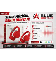 HN01 KIRMIZI KAFA ÜSTÜ BLUETOOTH KULAKLIK