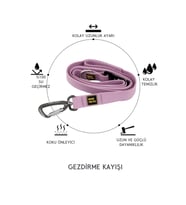Köpek Boyun Tasmasi Waterproof Leash Pembe